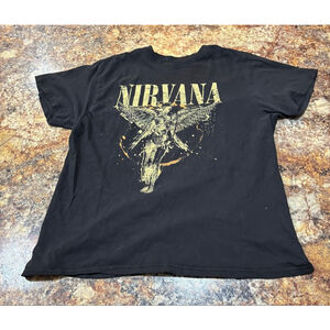 Nirvana In Utero Angel Graphic Tee Black